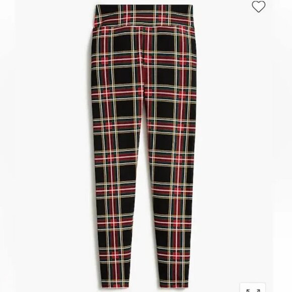 crew plaid leggings tartan everyday size red nwt full-length womens holiday new - Picture 2 of 7